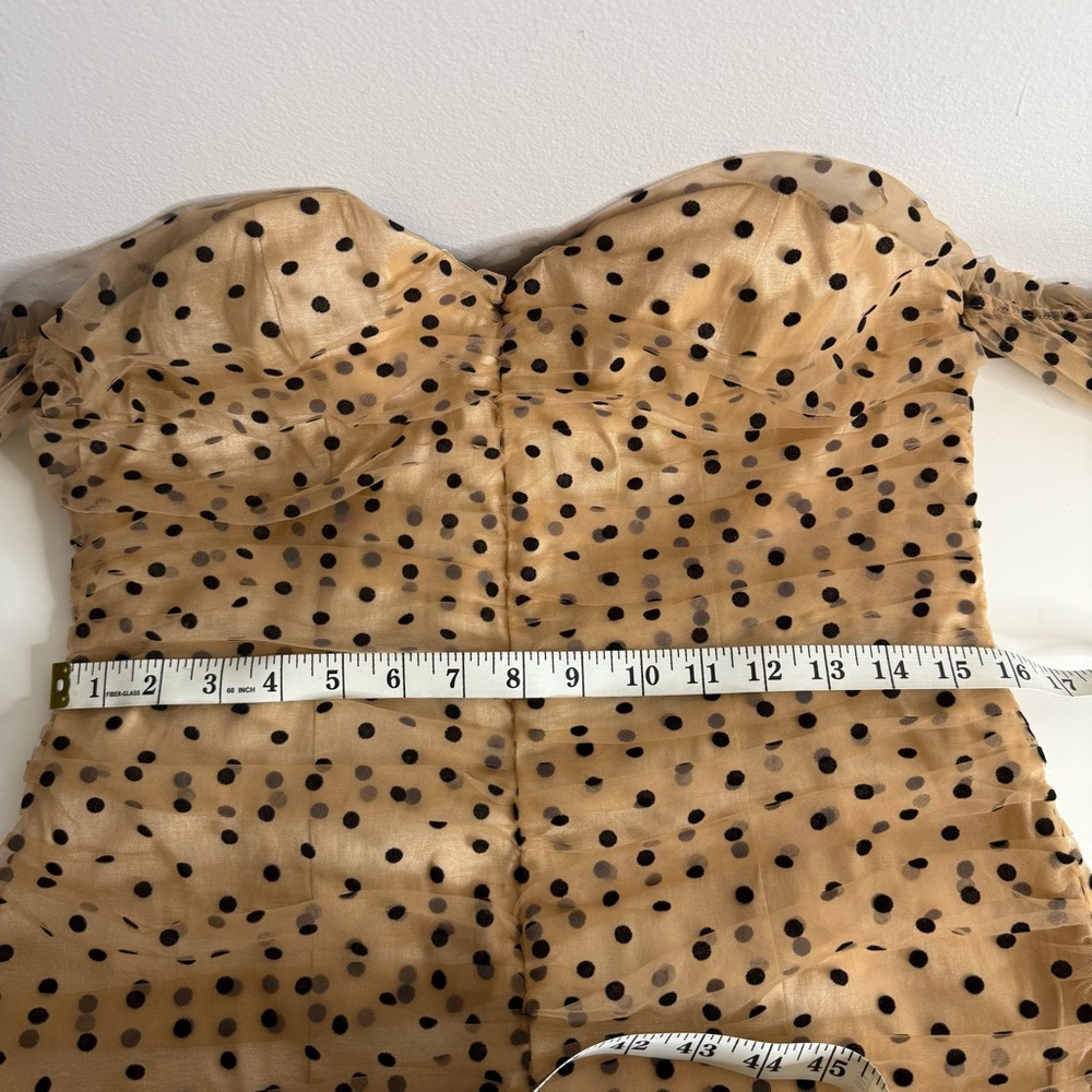Majorelle Secrets Dress Nude Polka Dot Mini Dress - XL - Picture 10 of 10